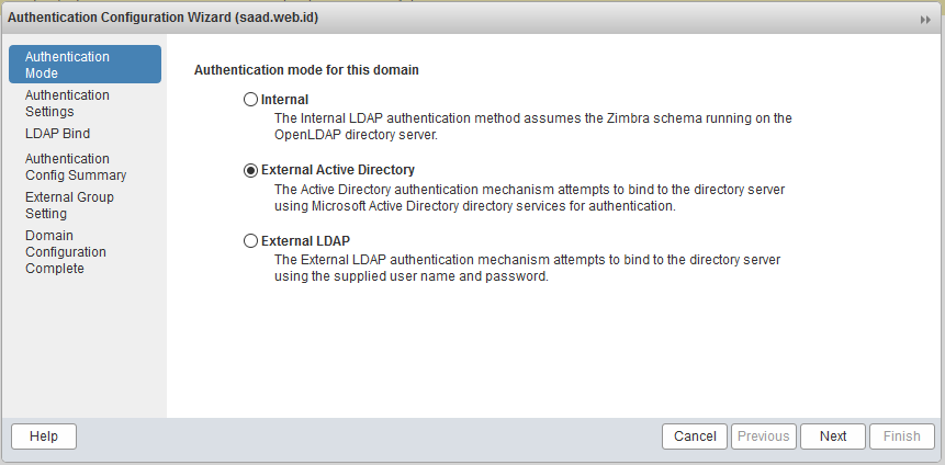 Integrasi Zimbra Dengan Active Directory Windows Server