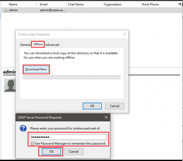 Konfigurasi Zimbra GAL untuk Address Book Thunderbird saadwebid
