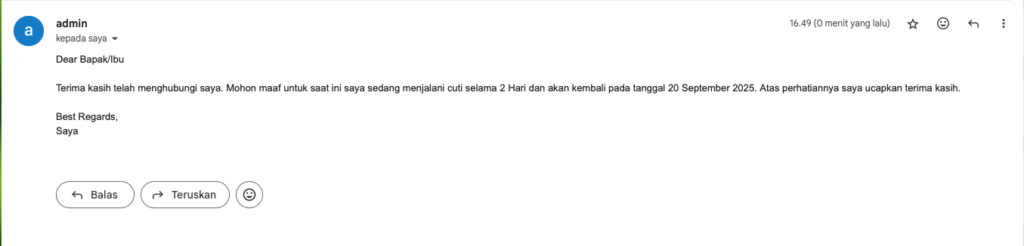 Membuat Auto Reply Email Sedang Cuti di Zimbra