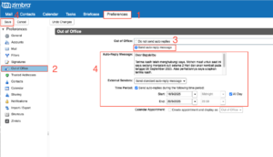 Membuat Auto Reply Email Sedang Cuti di Zimbra